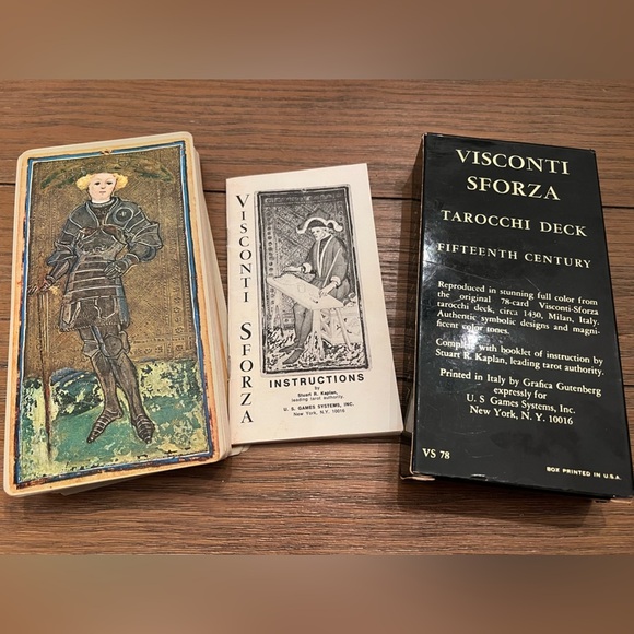 RARE Visconti Sforza Tarot Card Deck Complete U.S. Games Systems EUC - Picture 2 of 2